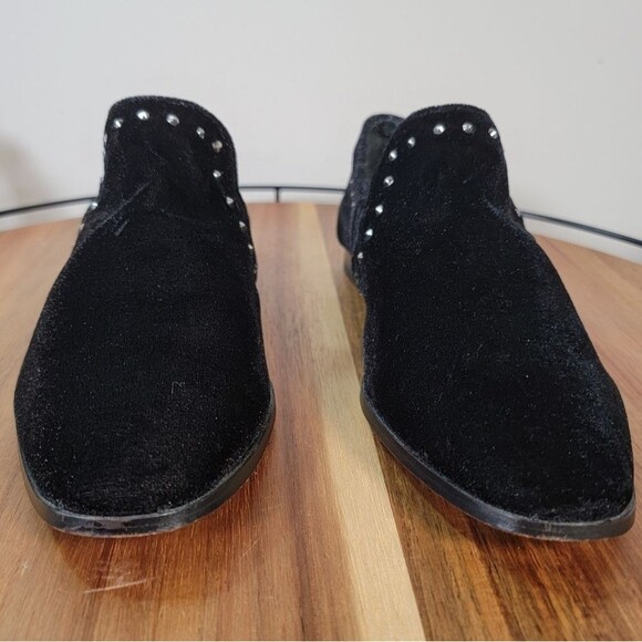 Steven Steve Madden Archie Loafers Size 6 Black Velvet Studded Flats - Picture 5 of 16